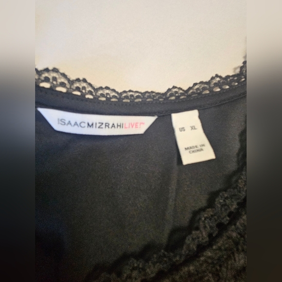ISAACMIZRAHILIVE! -Elegant Black Lace Women's Top XL - Picture 6 of 6